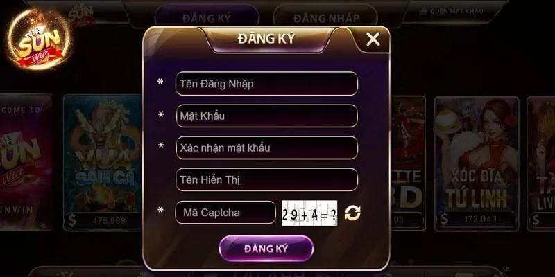 Đăng Ký Sunwin - 3 Thao Tác Cho Hành Trình Cá Cược 13 Sunwin Trung thực hoàn thiện biểu mẫu thiết lập tài khoản thành viên